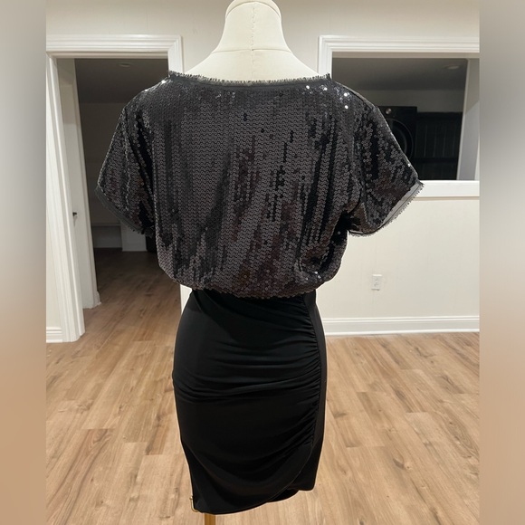 BCBG Generation Asymmetric Sequin Cocktail Dress Size Small - Picture 2 of 15